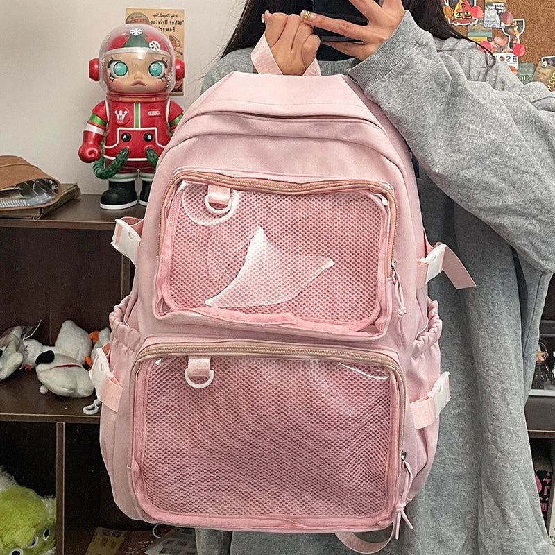 Mochila Transparente Estilo Japonês