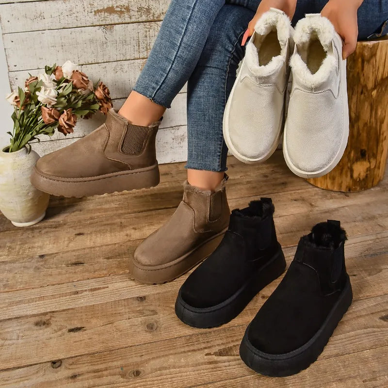 Bota Forrada Feminina Solado Antiderrapante AnnyConfort