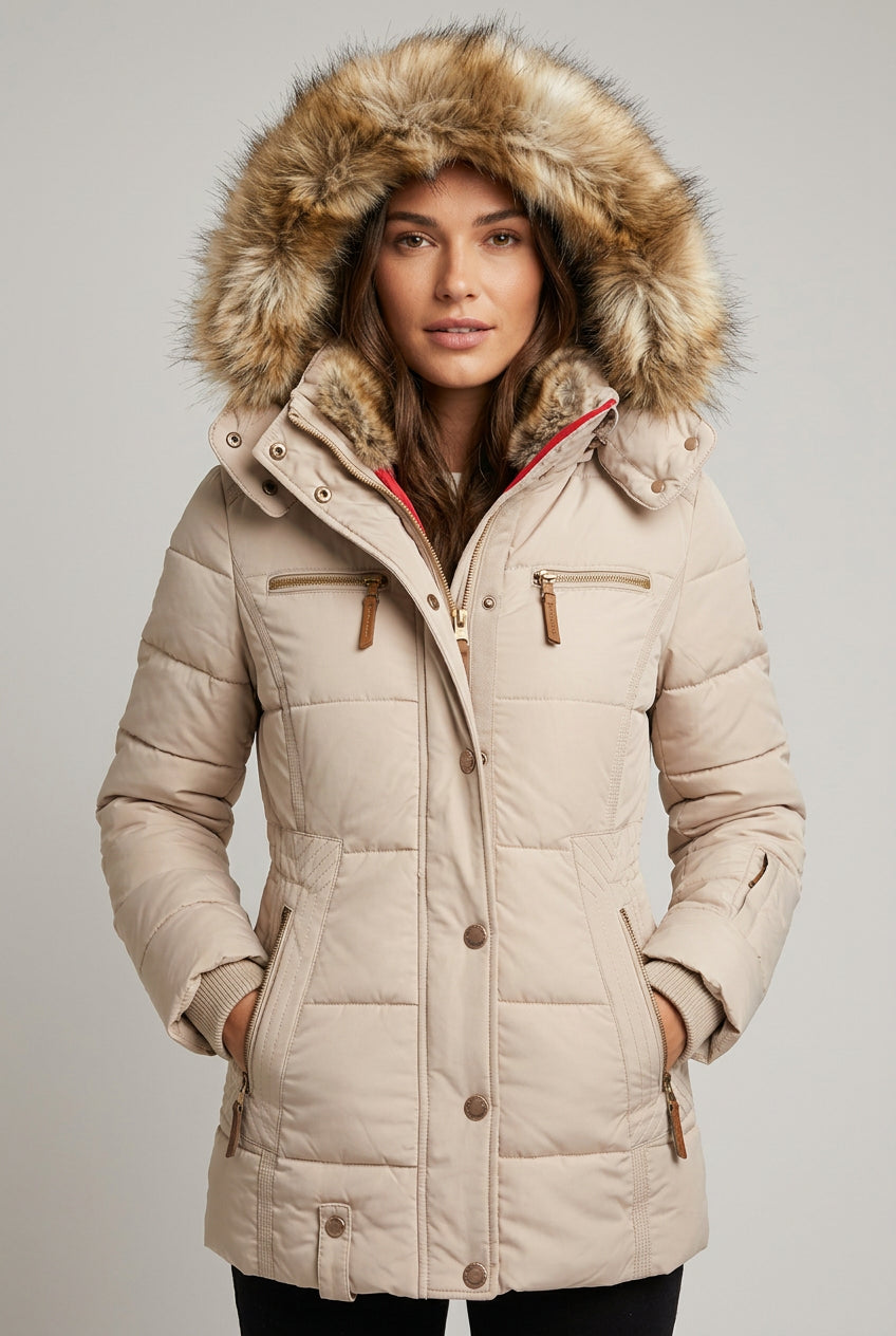 Jaqueta Feminina Puffer Forrada Ashley