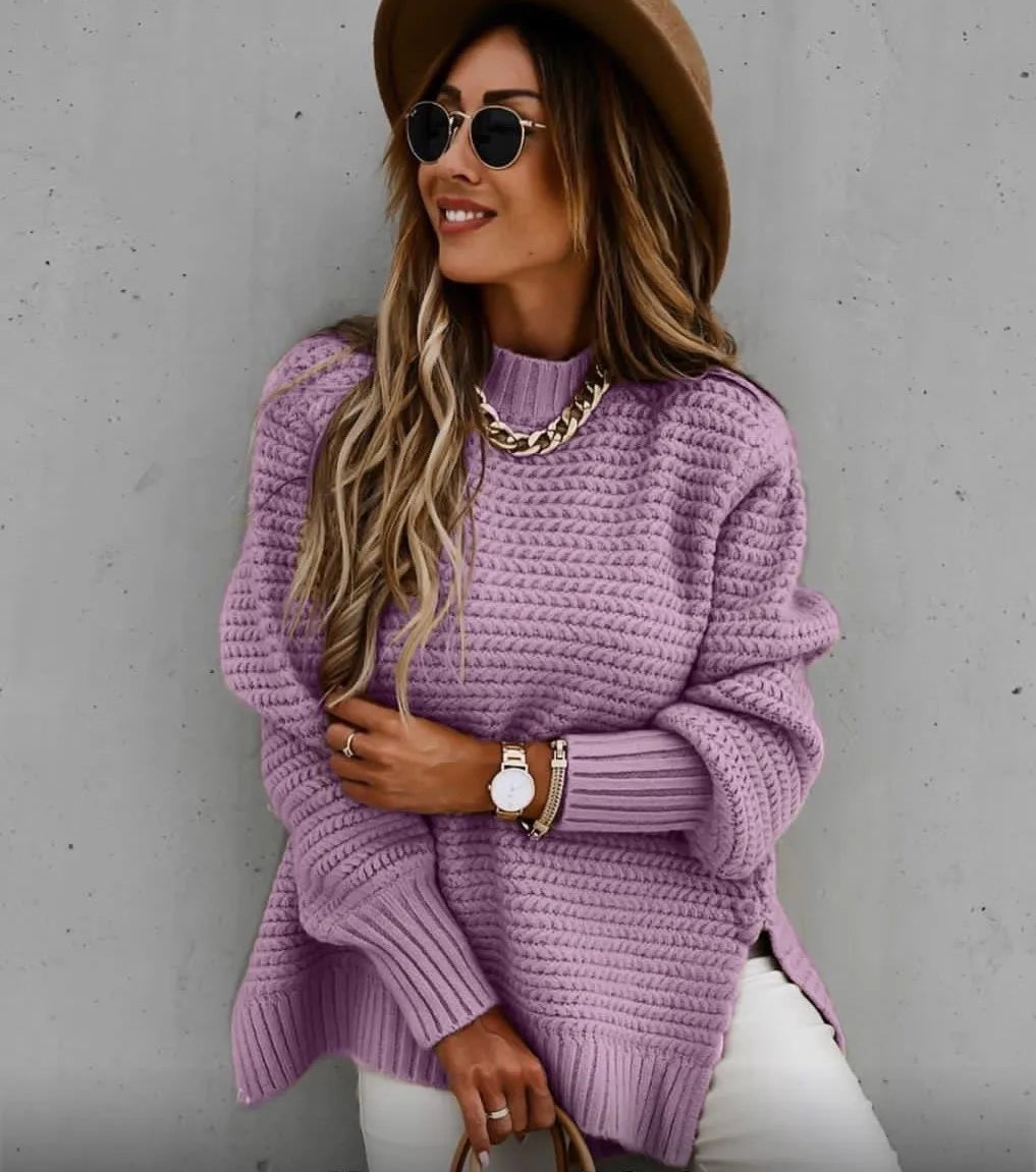 Suéter Feminino de Tricô Oversized – Conforto e Estilo para o Inverno