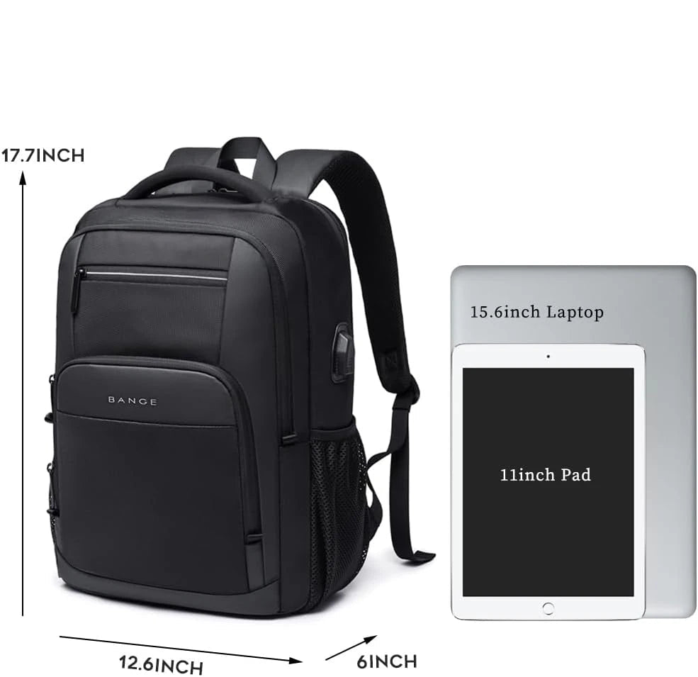 Mochila Impermeável Para Notebook 15,6” com Porta USB e Bolso Lateral em Malha