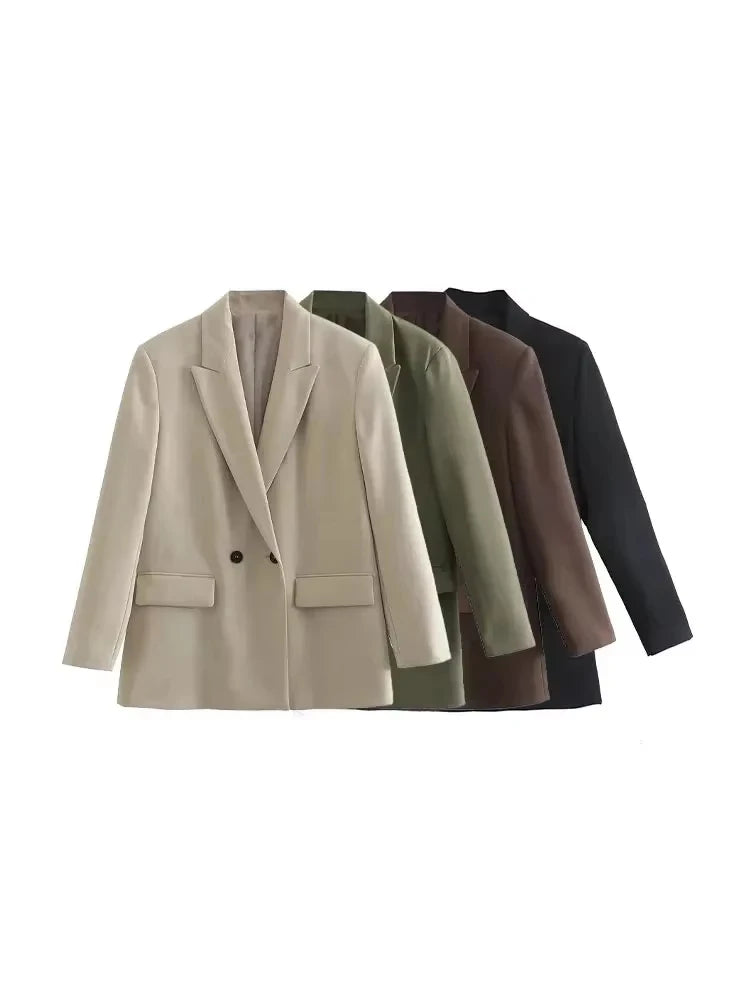 Blazer Feminino Alfaiataria Oversized Elegante - Chiara