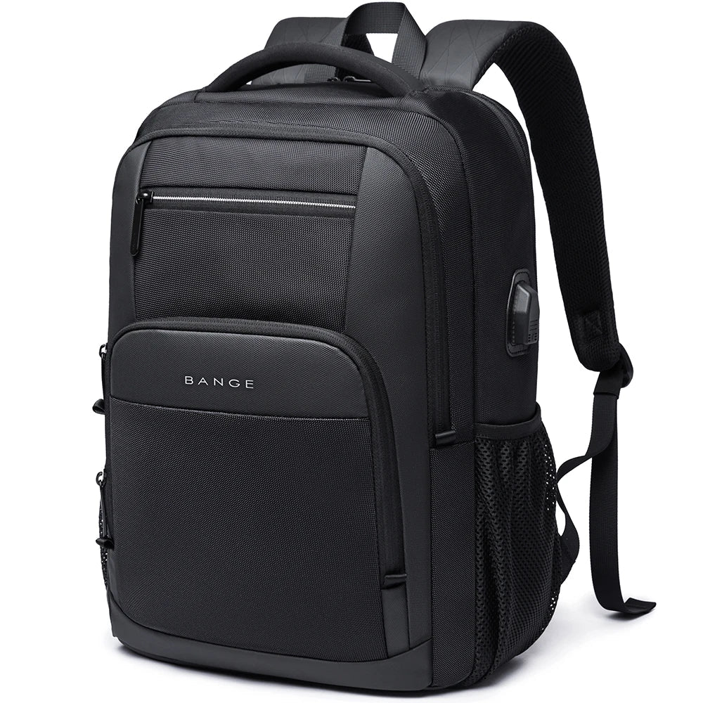 Mochila Impermeável Para Notebook 15,6” com Porta USB e Bolso Lateral em Malha