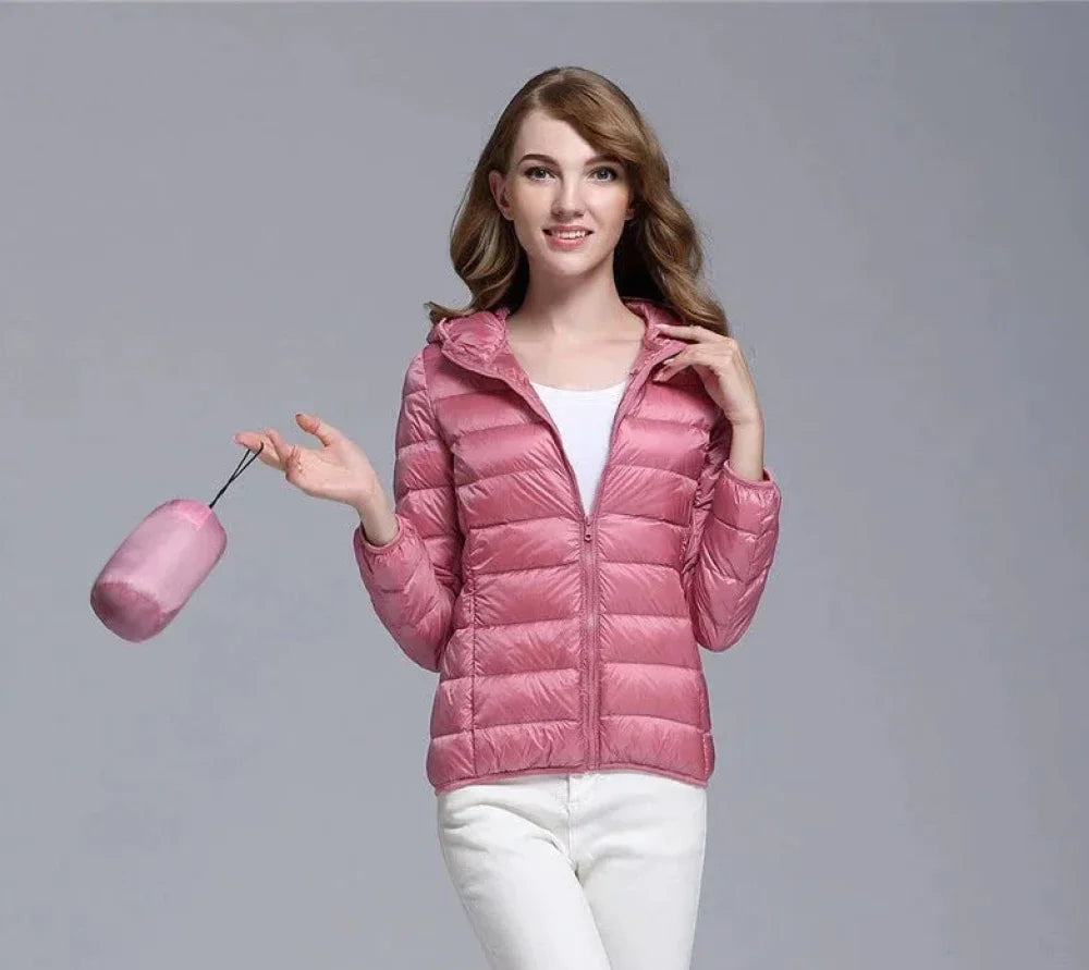 Jaqueta Puffer Feminina com Capuz Annabele