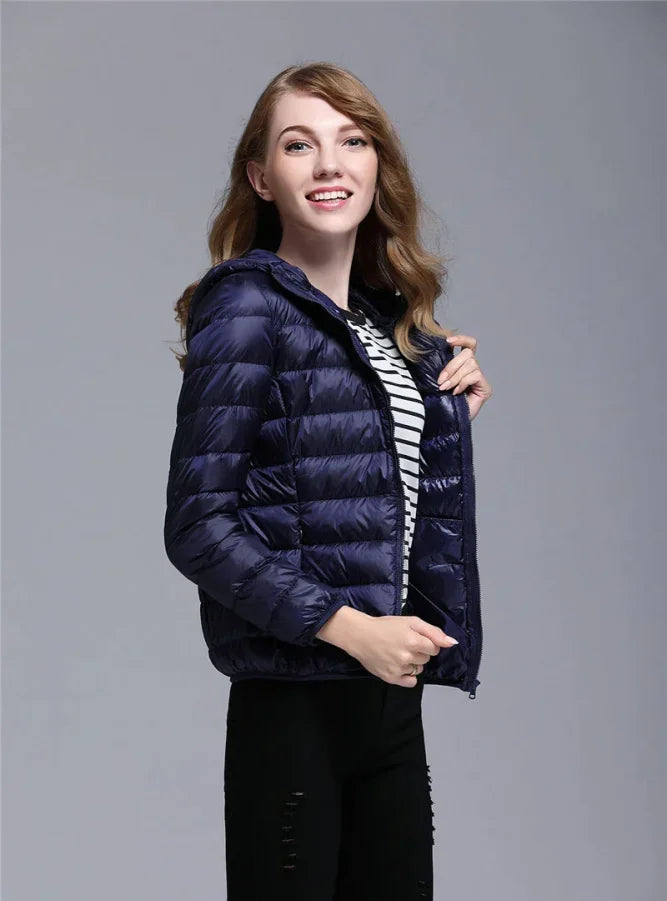 Jaqueta Puffer Feminina com Capuz Annabele