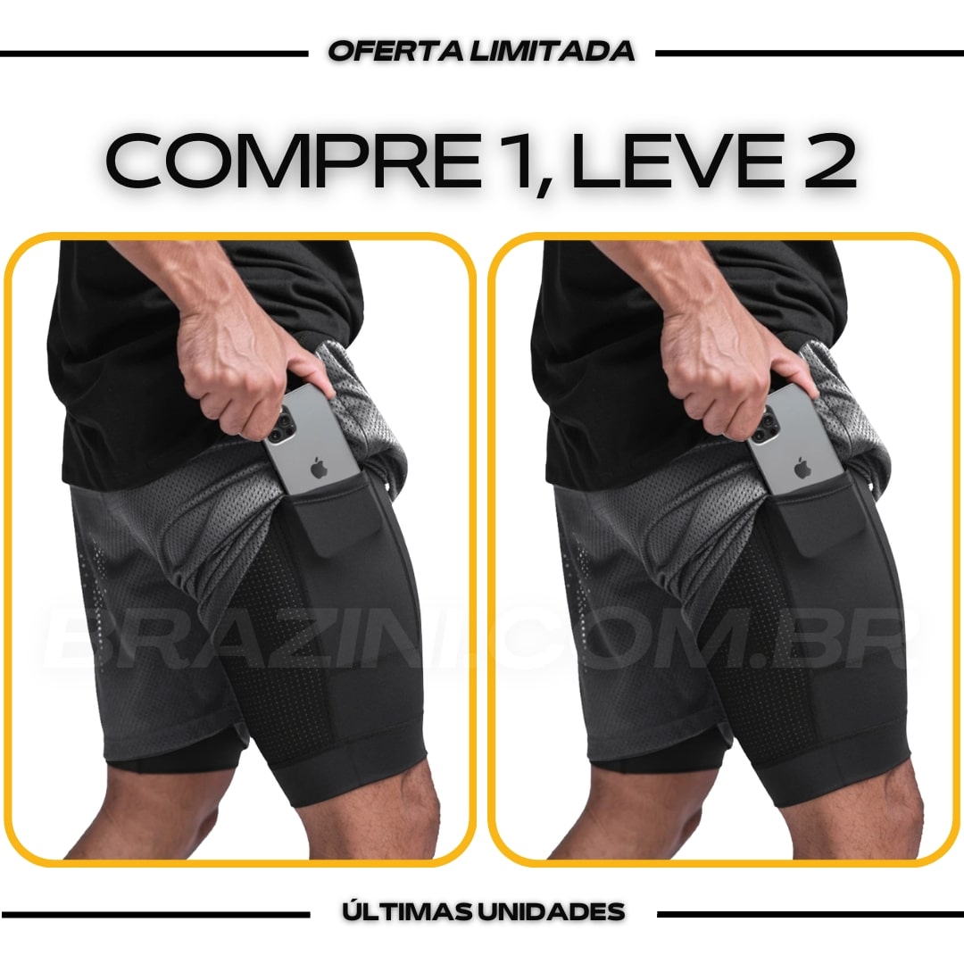 Shorts Dry-Fit™ de Compressão Sellina - COMPRE 1 LEVE 2