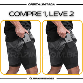 Shorts Dry-Fit™ de Compressão Sellina - COMPRE 1 LEVE 2