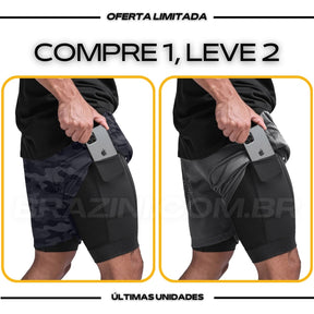 Shorts Dry-Fit™ de Compressão Sellina - COMPRE 1 LEVE 2
