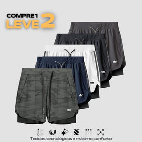 Shorts Dry-Fit™ de Compressão Sellina - COMPRE 1 LEVE 2