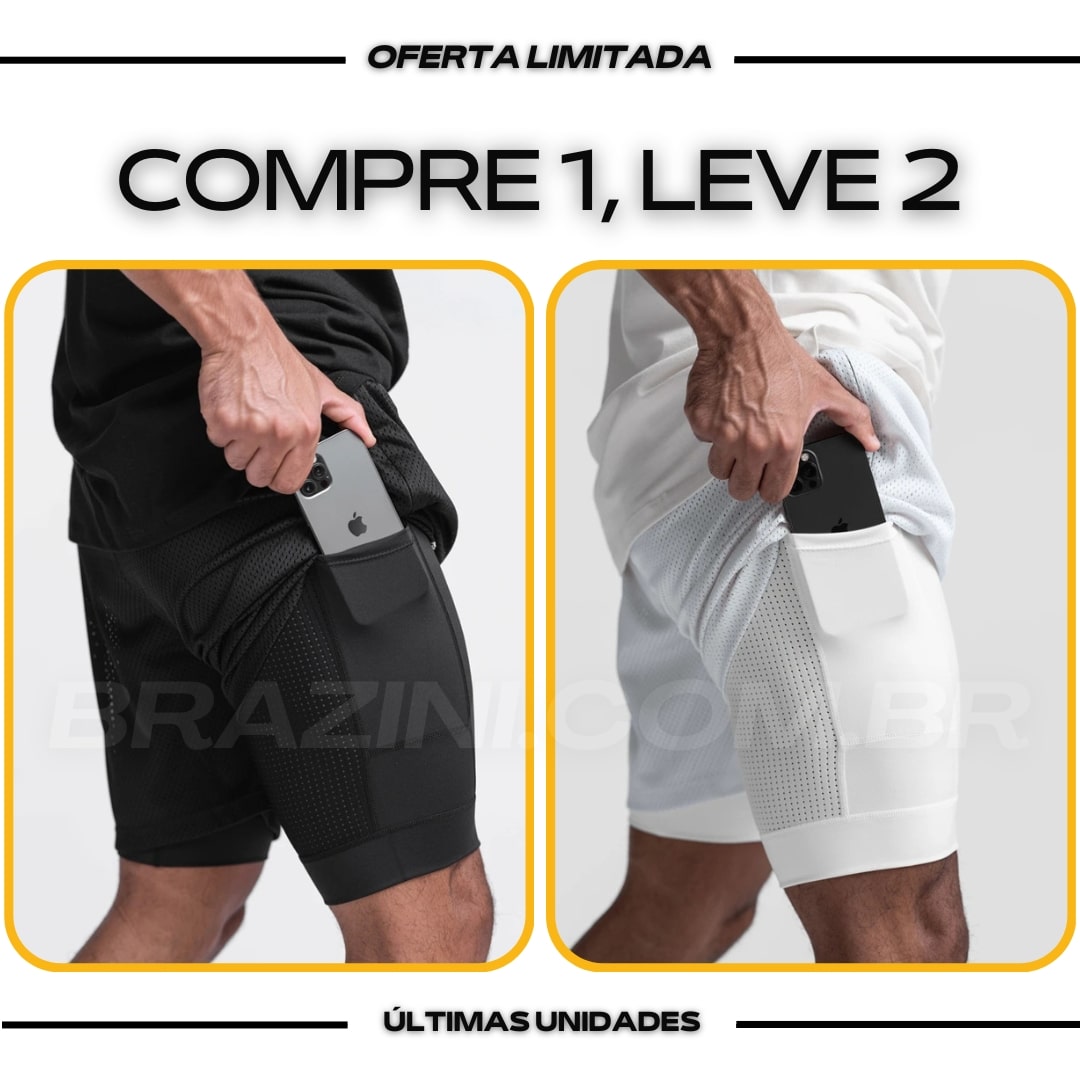 Shorts Dry-Fit™ de Compressão Sellina - COMPRE 1 LEVE 2