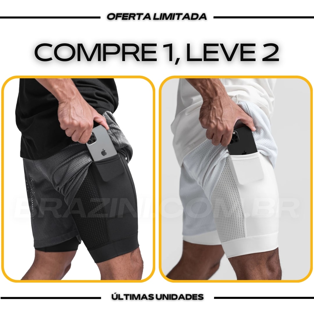 Shorts Dry-Fit™ de Compressão Sellina - COMPRE 1 LEVE 2