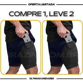 Shorts Dry-Fit™ de Compressão Sellina - COMPRE 1 LEVE 2