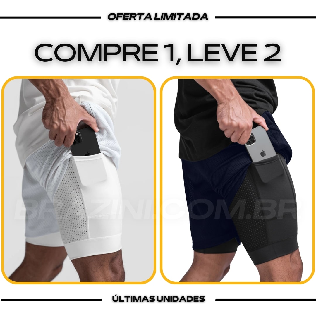 Shorts Dry-Fit™ de Compressão Sellina - COMPRE 1 LEVE 2