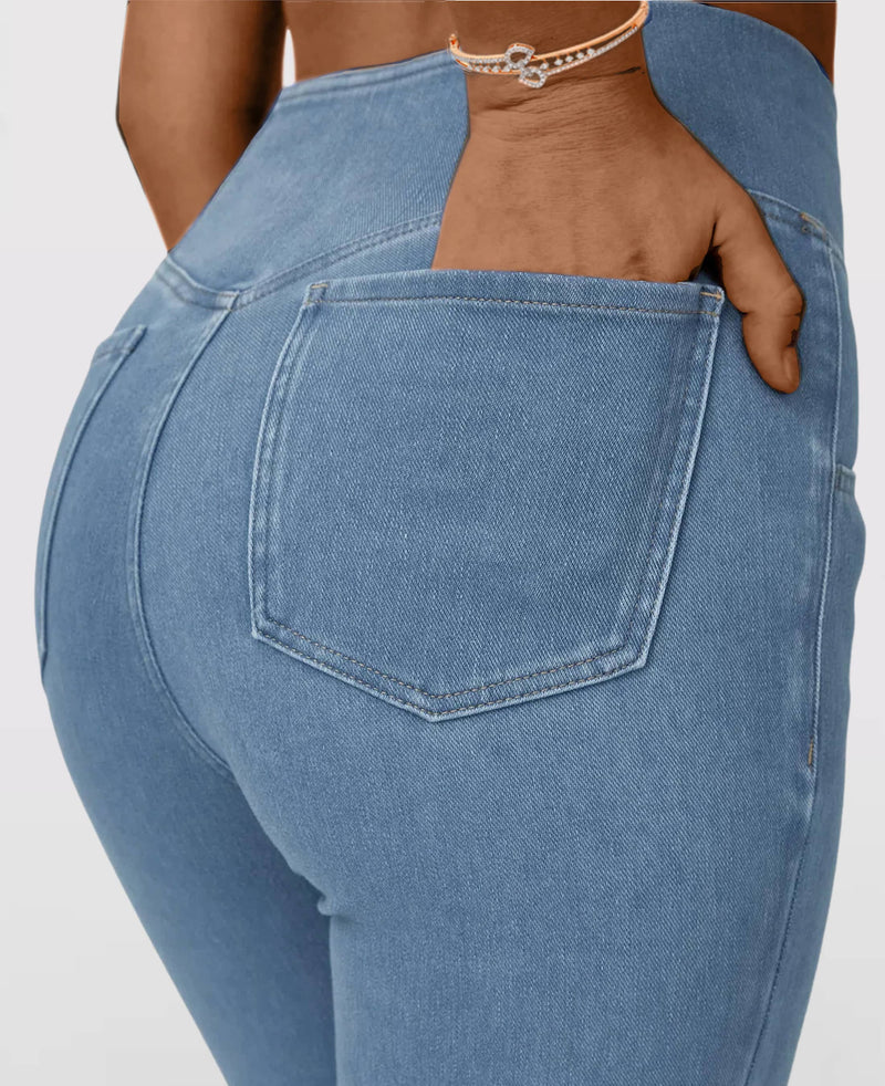 Calça Feminina Cintura Alta Cruzada