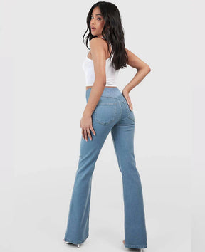 Calça Feminina Cintura Alta Cruzada
