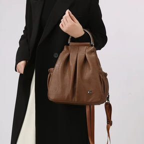 Mochila Couro Feminina Tipo Saco Angélica