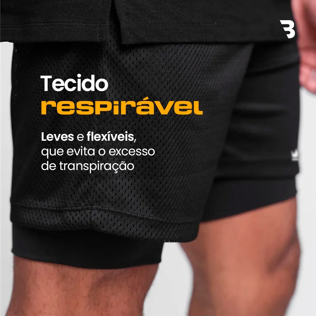 Shorts Dry-Fit™ de Compressão Sellina - COMPRE 1 LEVE 2
