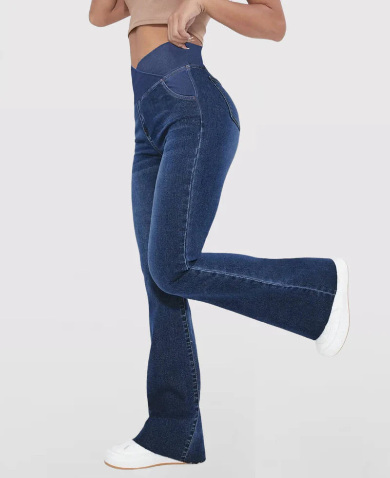 Calça Feminina Cintura Alta Cruzada