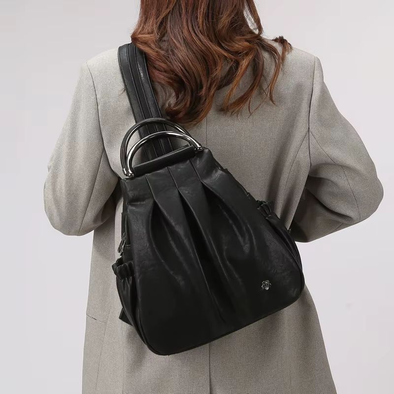 Mochila Couro Feminina Tipo Saco Angélica