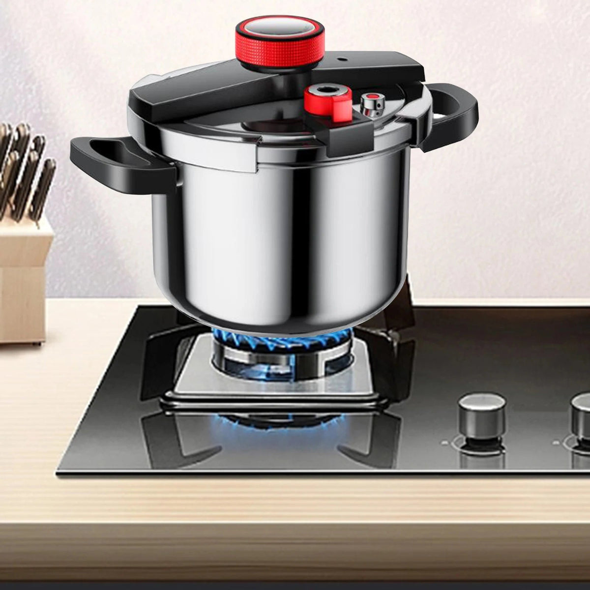 Panela de Pressão Inox 6L Anti Explosão com Alças Reforçadas Premium
