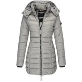 Jaqueta Parka Feminina Puffer Justa ao Corpo
