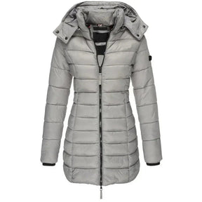 Jaqueta Parka Feminina Puffer Justa ao Corpo