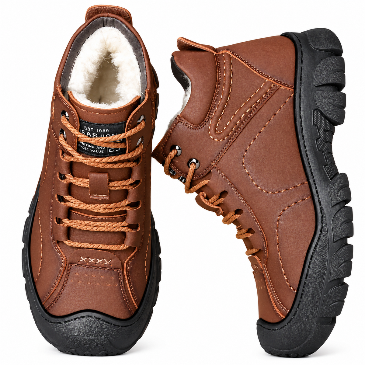 Bota Masculina Impermeável Antiderrapante com Cadarço - (Promoção de Inverno 2026)