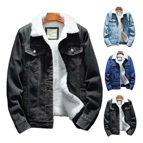 Jaqueta Jeans Masculina Inverno com Lã Interna