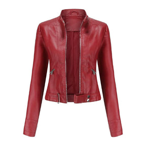 Jaqueta Feminina de Couro Itália - Design Elegante e Atemporal