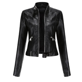 Jaqueta Feminina de Couro Itália - Design Elegante e Atemporal
