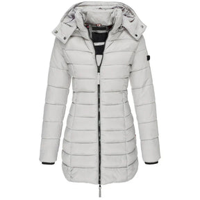 Casaco Feminino de Inverno com Capuz e Zíper - Acolhedor, Elegante e Leve - (Promoção de Inverno 2025)
