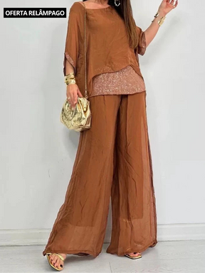 Conjunto Elegante Seda Georgina