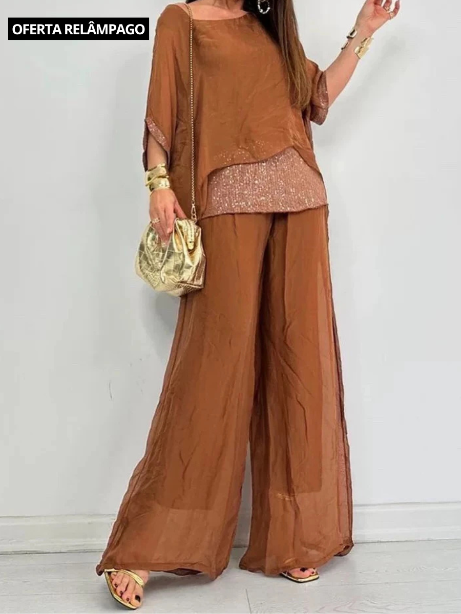 Conjunto Elegante Seda Georgina