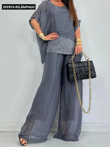Conjunto Elegante Seda Georgina