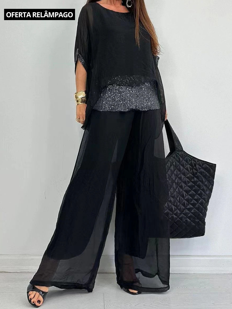 Conjunto Elegante Seda Georgina