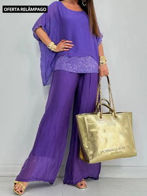 Conjunto Elegante Seda Georgina