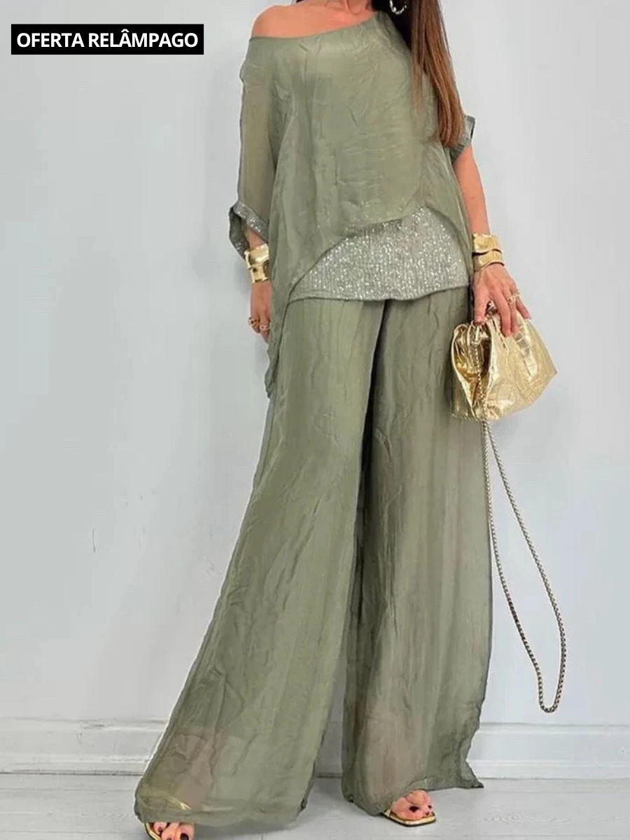 Conjunto Elegante Seda Georgina