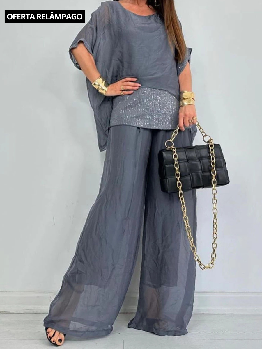 Conjunto Elegante Seda Georgina