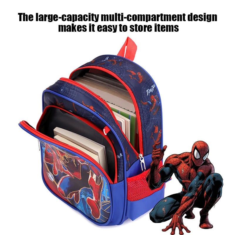 Mochila Escolar Infantil com Estojo Homem Aranha Impermeável