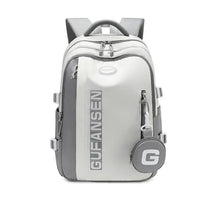 Mochila Unissex em Nylon de Grande Capacidade com Fechamento em Zíper — Ideal para Escola e Viagem