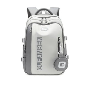 Mochila Unissex em Nylon de Grande Capacidade com Fechamento em Zíper — Ideal para Escola e Viagem