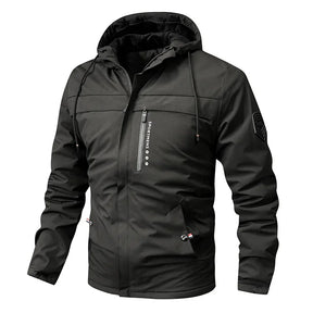 Jaqueta Masculina de Inverno com Capuz Estilo Parka Forrada