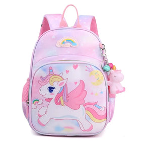 Mochila Infantil Escolar de Unicórnio CTN Rosa para Meninas Leve