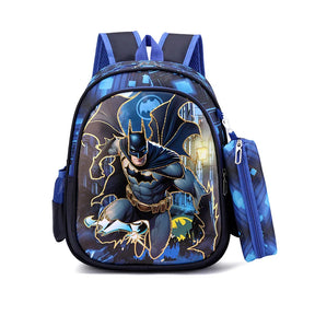 Mochila Escolar Infantil com Estojo Homem Aranha Impermeável