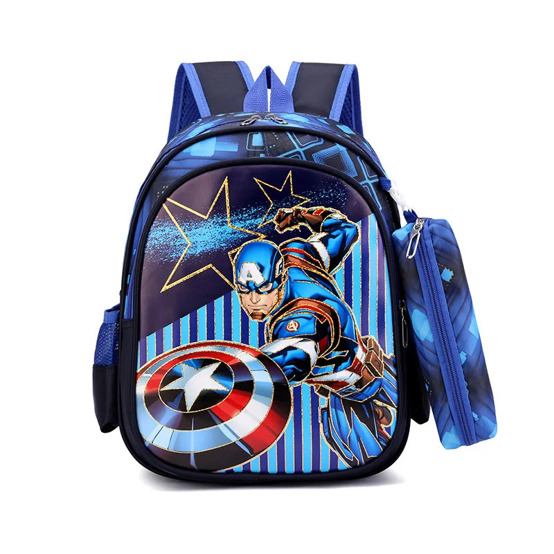 Mochila Escolar Infantil com Estojo Homem Aranha Impermeável
