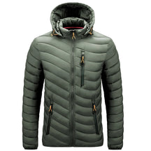 Jaqueta Masculina Puffer Leve com Capuz e Isolamento Térmico
