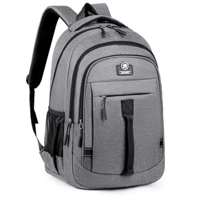 Mochila Escolar com Múltiplos Bolsos, Alças Ajustáveis e Fechamento em Zíper