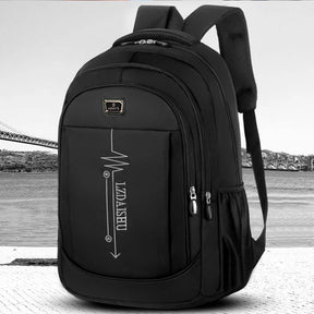 Mochila Masculina Casual de Negócios com Compartimento para Laptop Grande Capacidade