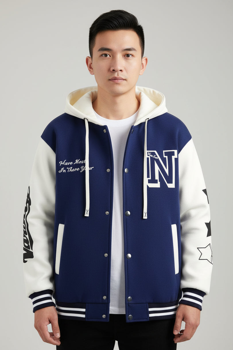 Jaqueta Masculina Varsity Colegial com Capuz NewSport