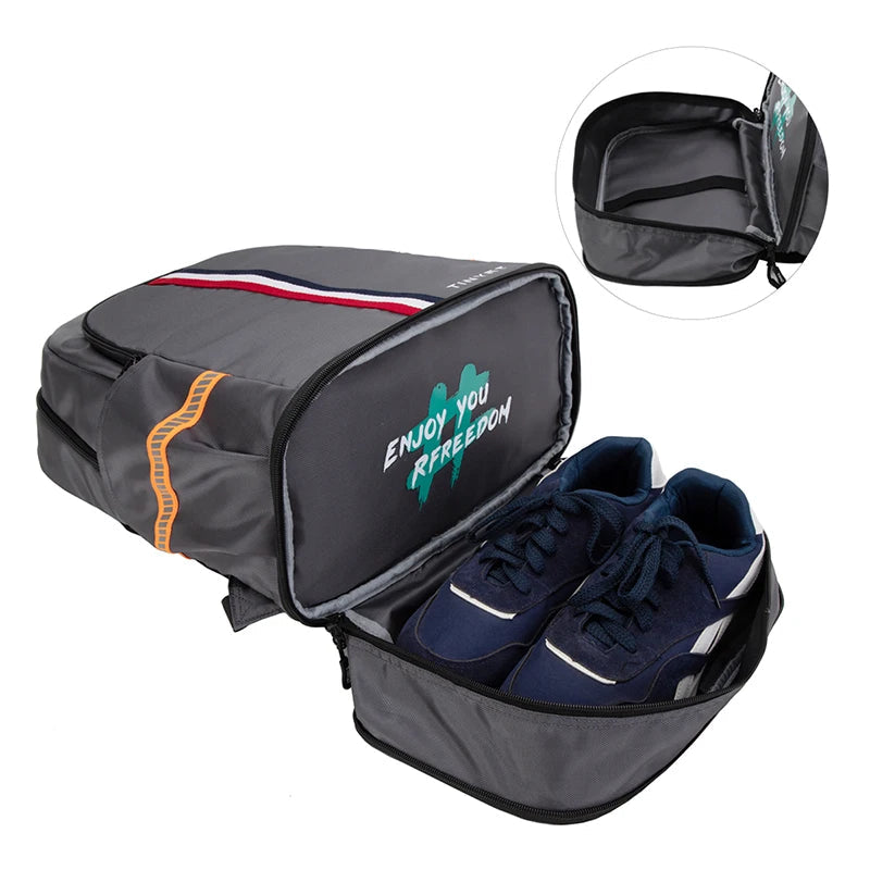 Mochila Dobrável e Impermeável de Grande Capacidade para Notebook 15,6” com Múltiplos Bolsos